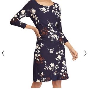 Navy Floral Chaps Dress